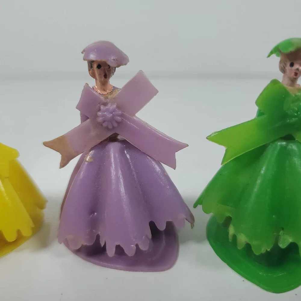 Vintage MCM 1960's Wedding Cake Toppers Bridesmaids